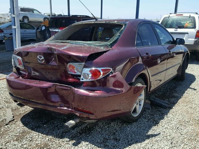 1YVHP80D965M53104 - 2006 MAZDA 6 BURGUNDY photo 4