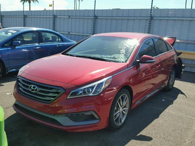 5NPE34AB4HH574149 - 2017 HYUNDAI SONATA SPO RED photo 2