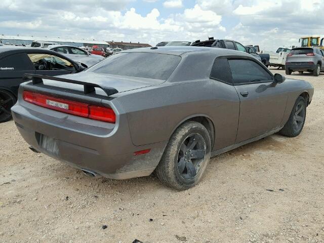 2C3CDYAG2CH174815 - 2012 DODGE CHALLENGER GRAY photo 4