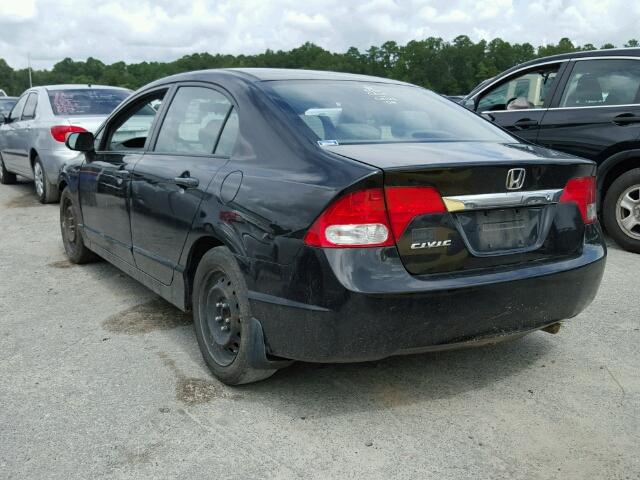 2HGFA1F53AH315275 - 2010 HONDA CIVIC BLACK photo 3