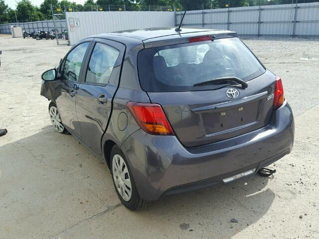 VNKKTUD30GA068614 - 2016 TOYOTA YARIS L GRAY photo 3