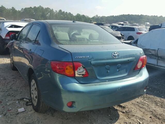 JTDBL40E999069670 - 2009 TOYOTA COROLLA TEAL photo 3