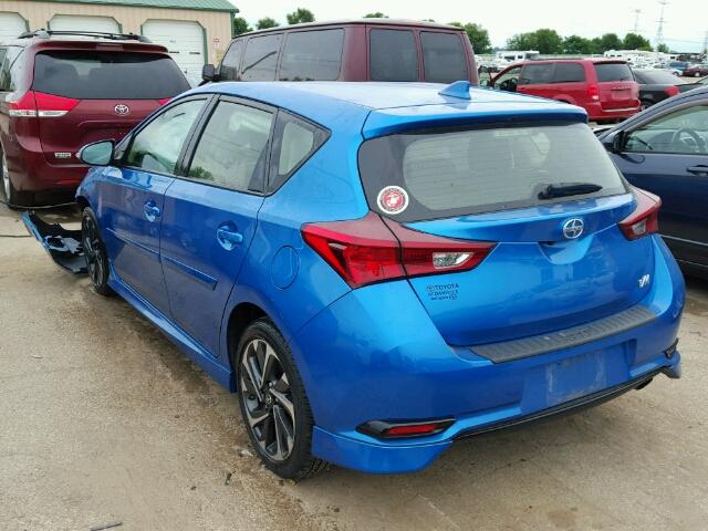 JTNKARJE9GJ518161 - 2016 TOYOTA SCION IM BLUE photo 3