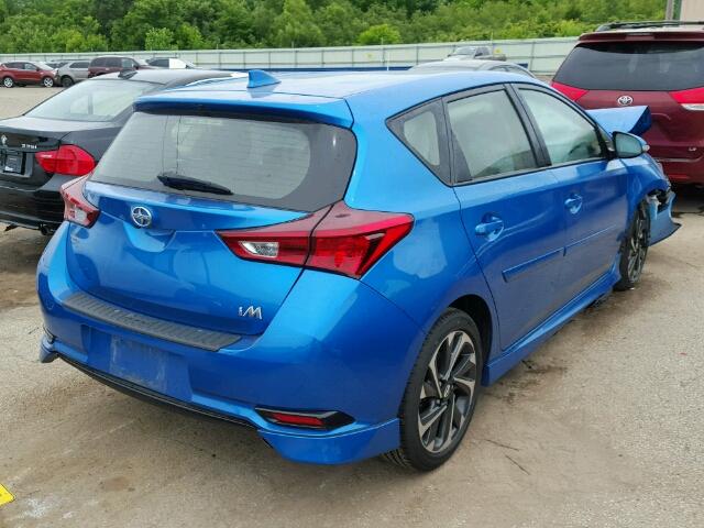 JTNKARJE9GJ518161 - 2016 TOYOTA SCION IM BLUE photo 4