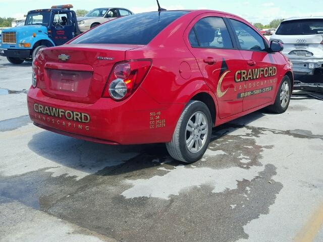 1G1JA5SH1C4202921 - 2012 CHEVROLET SONIC LS Qırmızı foto 4