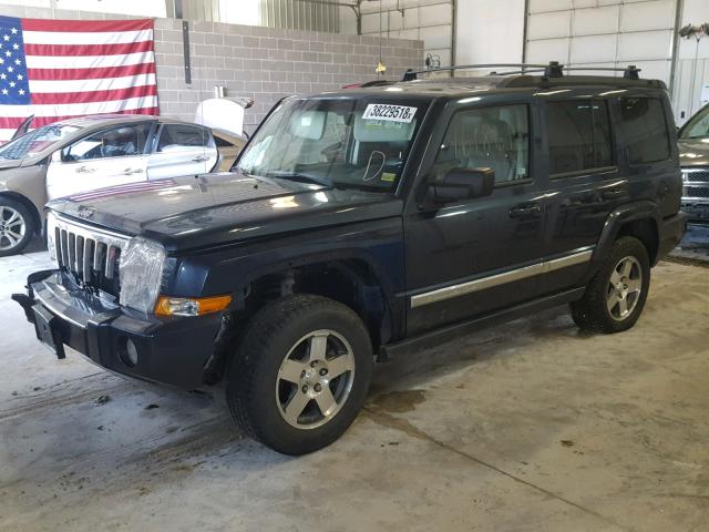 1J4RG4GK0AC128055 - 2010 JEEP COMMANDER BLUE photo 2