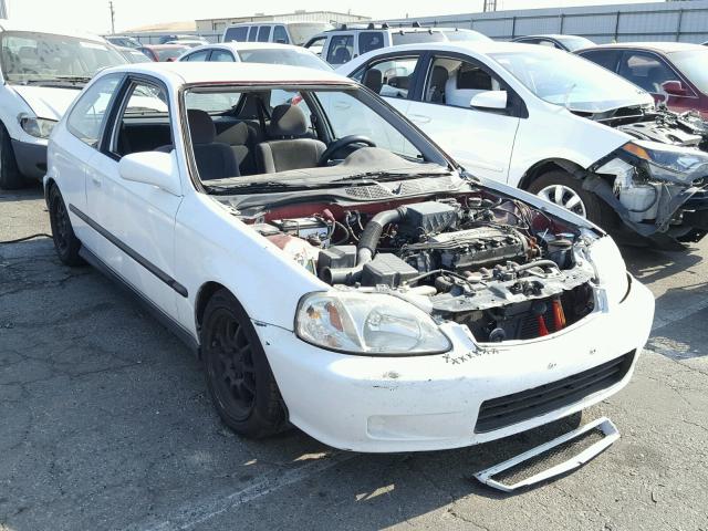 2HGEJ6340WH120052 - 1998 HONDA CIVIC DX WHITE photo 1