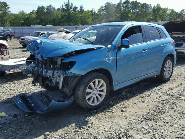 JA4AR4AU6BZ015856 - 2011 MITSUBISHI OUTLANDER BLUE photo 2