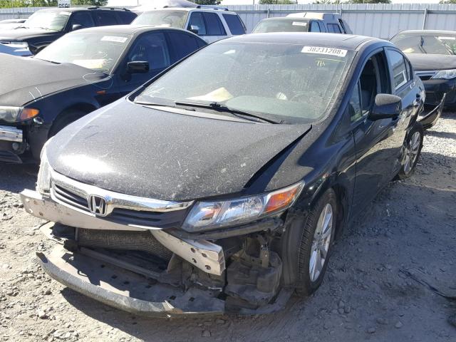 19XFB2F90CE348673 - 2012 HONDA CIVIC EXL BLACK photo 2