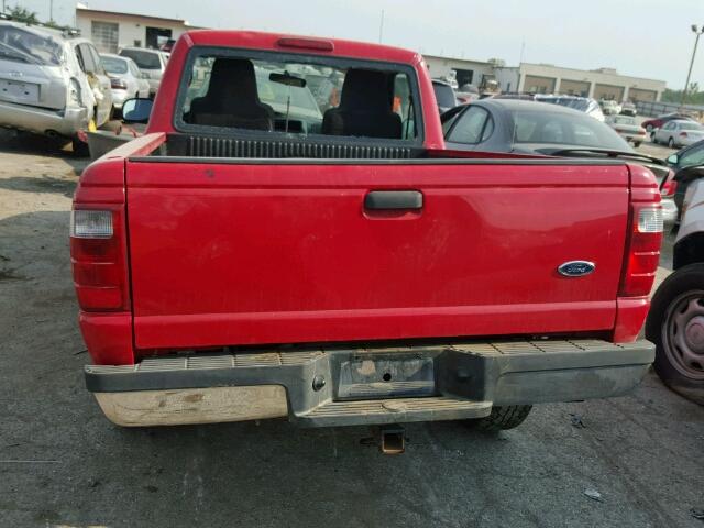 1FTYR10D45PA41134 - 2005 FORD RANGER RED photo 6