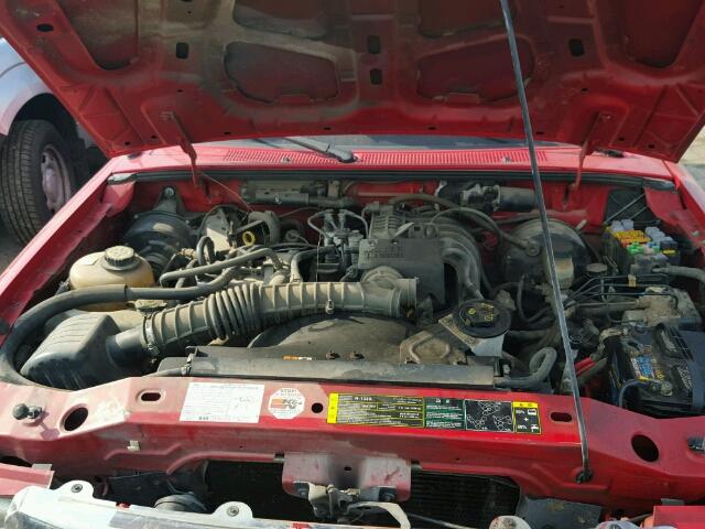 1FTYR10D45PA41134 - 2005 FORD RANGER RED photo 7