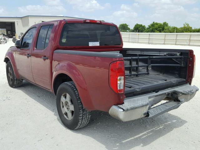 1N6AD07U76C423597 - 2006 NISSAN FRONTIER C RED photo 3