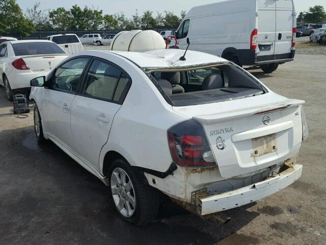 3N1AB6AP6CL698623 - 2012 NISSAN SENTRA 2.0 WHITE photo 3