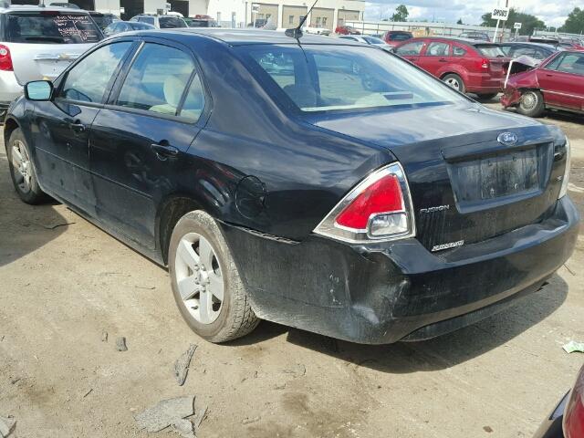 3FAHP07Z68R183604 - 2008 FORD FUSION SE BLACK photo 3