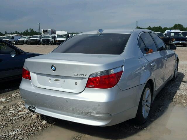 WBANB53557CP08125 - 2007 BMW 550 I SILVER photo 4