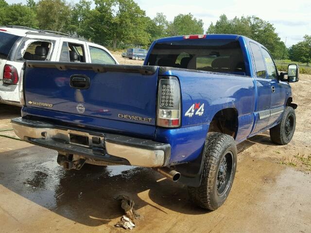 1GCEK19T43E115047 - 2003 CHEVROLET SILVERADO BLUE photo 4