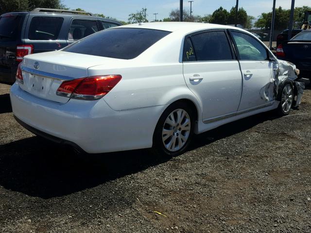 4T1BK3DB2BU395497 - 2011 TOYOTA AVALON BAS WHITE photo 4