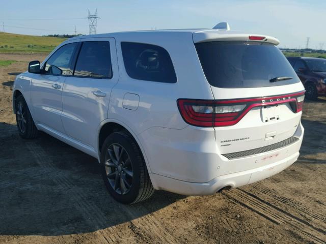 1C4RDJDGXHC897248 - 2017 DODGE DURANGO GT WHITE photo 3