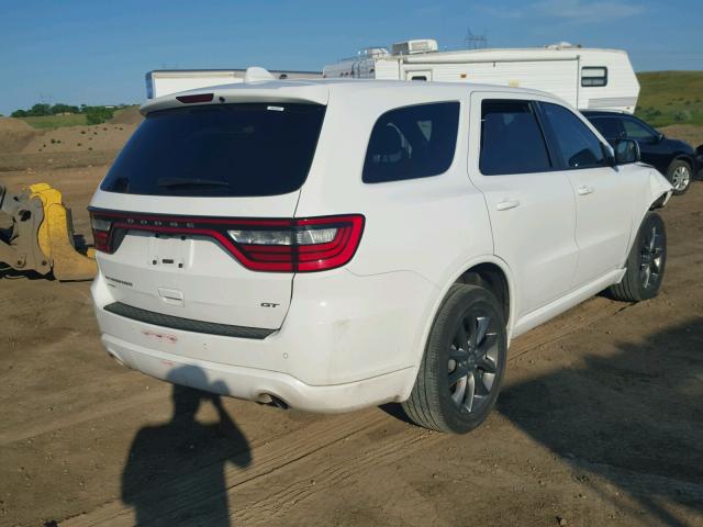 1C4RDJDGXHC897248 - 2017 DODGE DURANGO GT WHITE photo 4