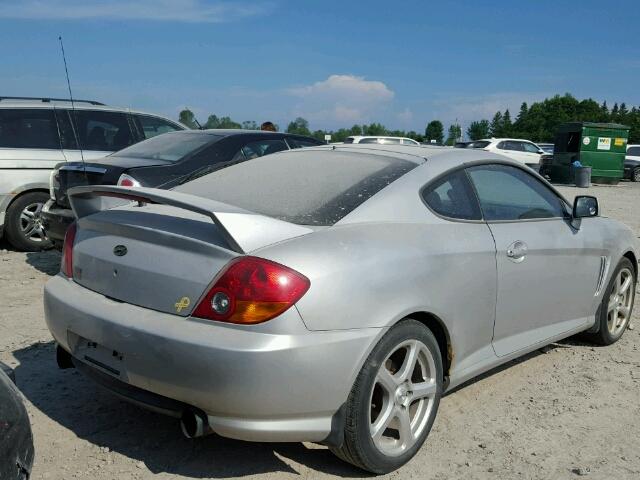 KMHHN65D74U122092 - 2004 HYUNDAI TIBURON SE SILVER photo 4