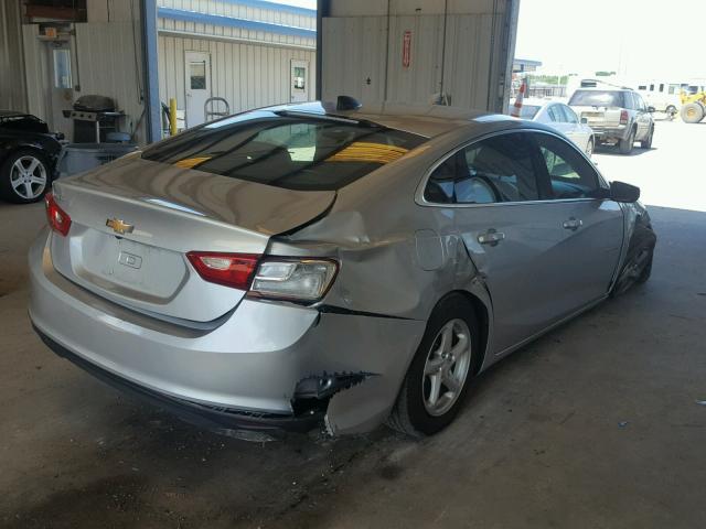 1G1ZB5ST9JF111689 - 2018 CHEVROLET MALIBU LS ვერცხლისფერი ფოტო 4