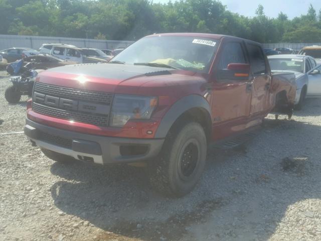 1FTFW1R66EFC85510 - 2014 FORD F150 SVT R RED photo 2