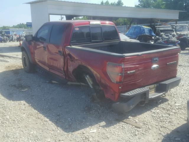 1FTFW1R66EFC85510 - 2014 FORD F150 SVT R RED photo 3