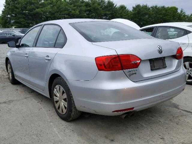 3VW1K7AJ6EM372863 - 2014 VOLKSWAGEN JETTA BASE 银色 照片 3