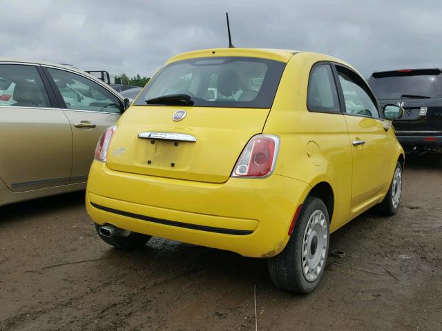 3C3CFFAR5CT233427 - 2012 FIAT 500 POP YELLOW photo 4