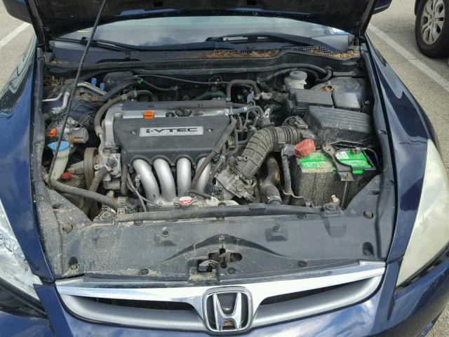 1HGCM56356A014450 - 2006 HONDA ACCORD SE BLUE photo 7