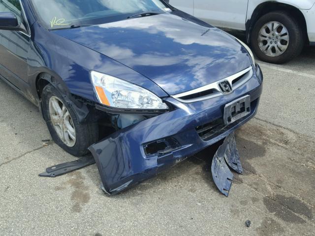 1HGCM56356A014450 - 2006 HONDA ACCORD SE BLUE photo 9