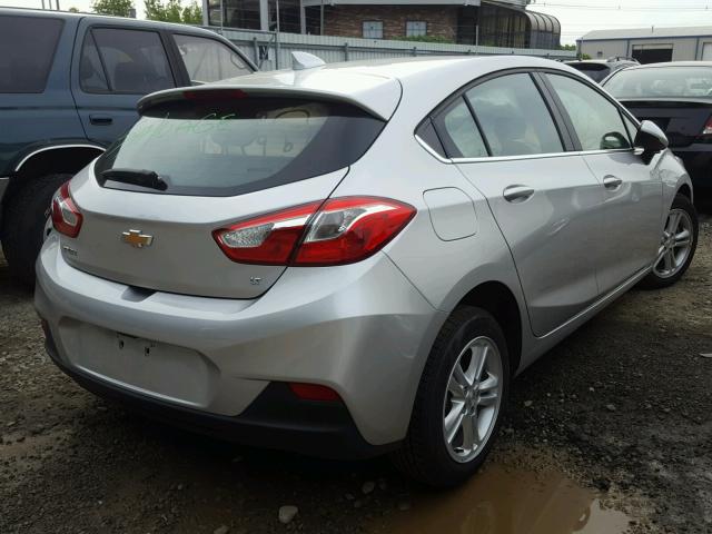 3G1BE6SM8JS624466 - 2018 CHEVROLET CRUZE LT SILVER photo 4