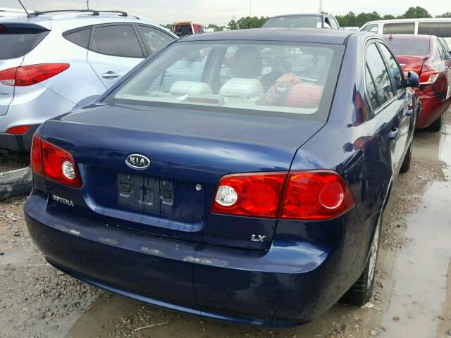 KNAGE123875154012 - 2007 KIA OPTIMA BLUE photo 4