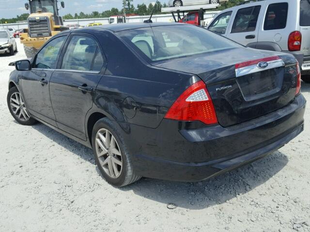 3FAHP0JA6BR185119 - 2011 FORD FUSION BLACK photo 3