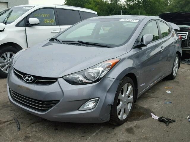 KMHDH4AE5CU388816 - 2012 HYUNDAI ELANTRA SILVER photo 2