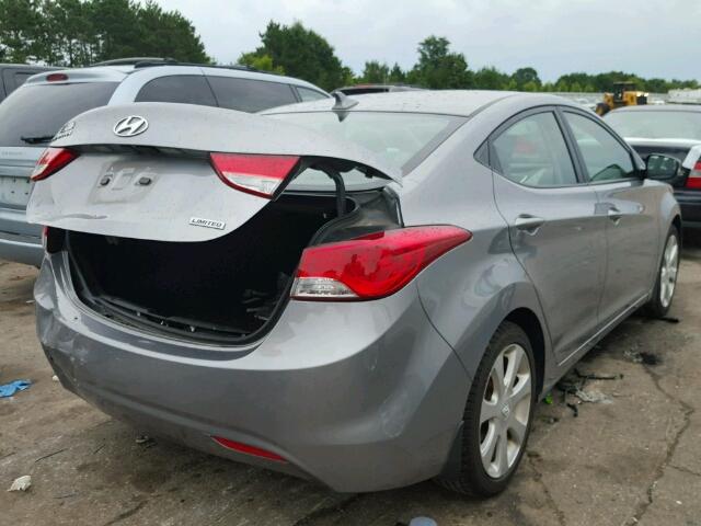 KMHDH4AE5CU388816 - 2012 HYUNDAI ELANTRA SILVER photo 4