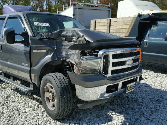 1FTSX21P35EA05666 - 2005 FORD F250 GRAY photo 9