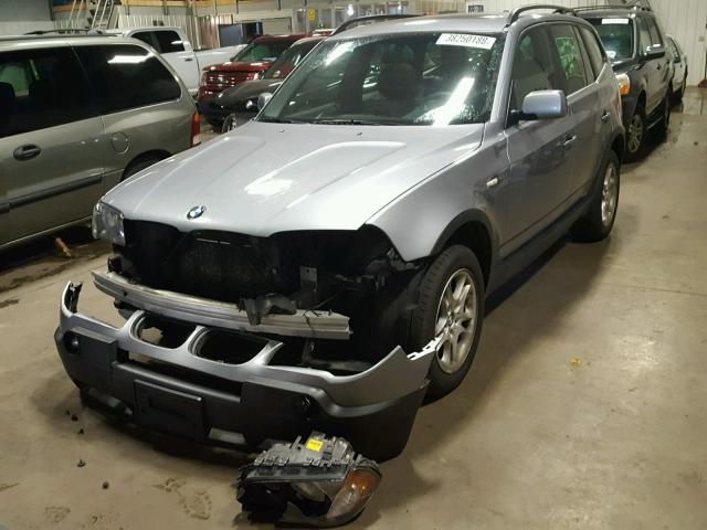 WBXPA73465WA78263 - 2005 BMW X3 2.5I GRAY photo 2