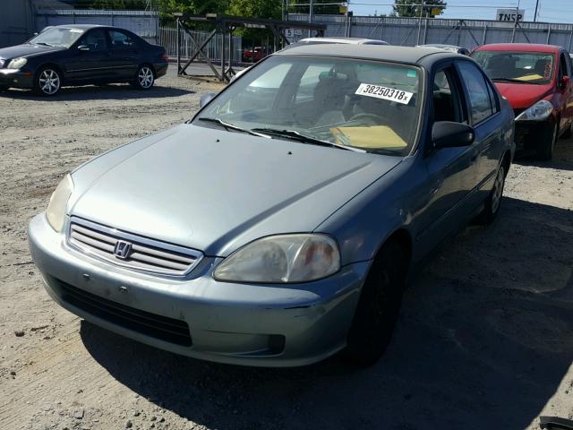 2HGEJ6611YH538012 - 2000 HONDA CIVIC BASE Mavi foto 2