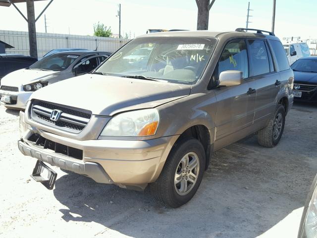 2HKYF18464H589773 - 2004 HONDA PILOT EX GOLD photo 2