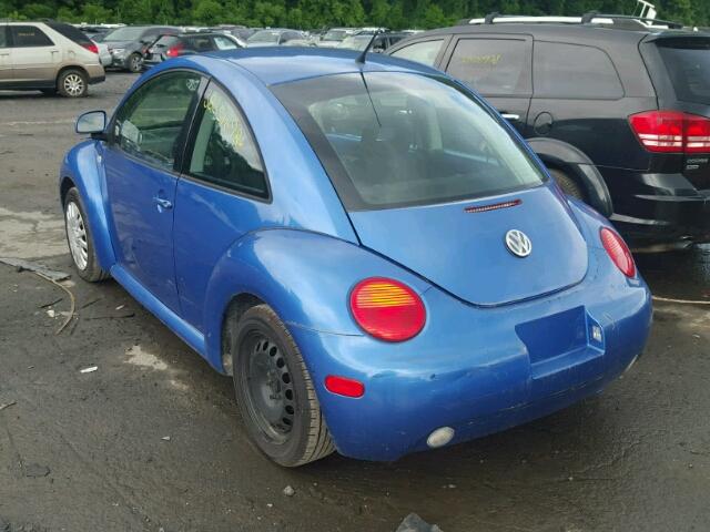 3VWCC21C5XM419782 - 1999 VOLKSWAGEN NEW BEETLE 蓝色 照片 3