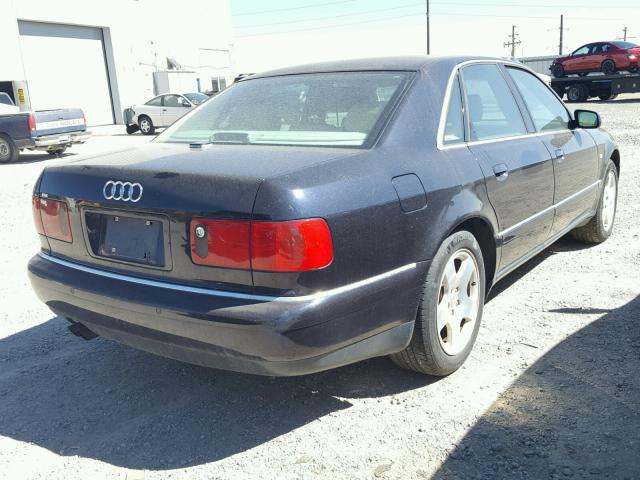 WAUFL54D91N006313 - 2001 AUDI A8 QUATTRO BLUE photo 4