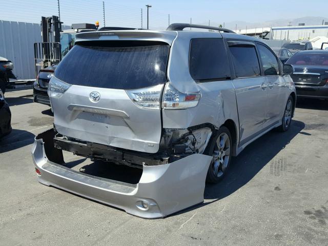 5TDXK3DC5GS725213 - 2016 TOYOTA SIENNA SE SILVER photo 9