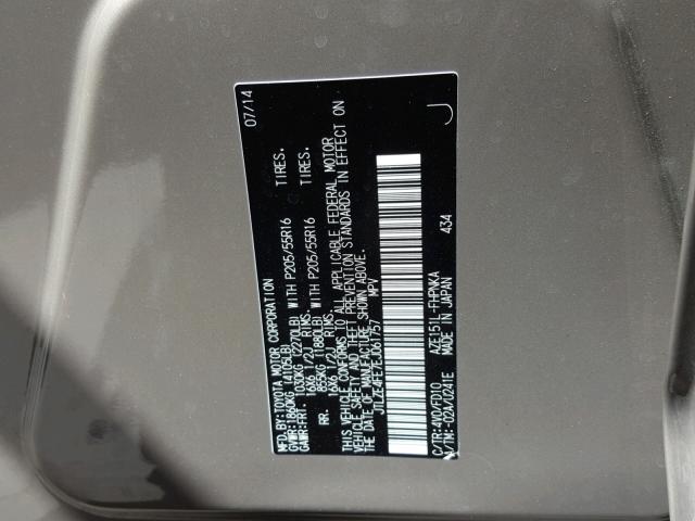 JTLZE4FE7EJ061757 - 2014 TOYOTA SCION XB Qəhvəyi foto 10