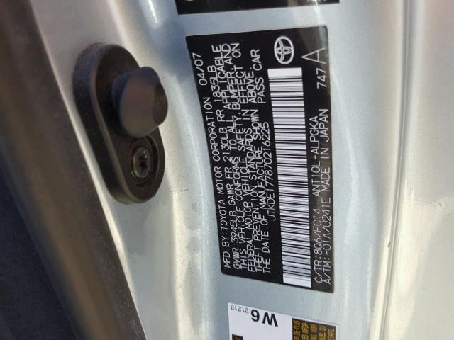 JTKDE177870216225 - 2007 TOYOTA SCION TC 蓝色 照片 10