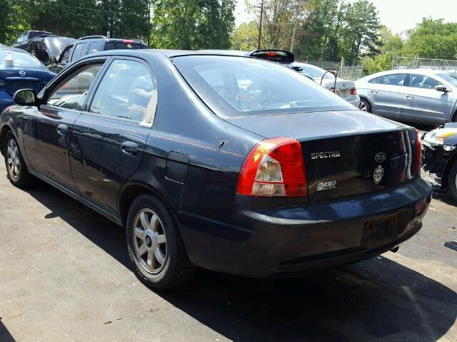 KNAFB161225077451 - 2002 KIA SPECTRA GS BLACK photo 3