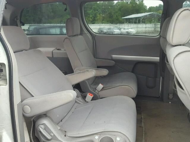 5N1BV28U59N106629 - 2009 NISSAN QUEST WHITE photo 6