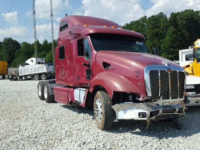 1XP7DB9X55D894221 - 2005 PETERBILT CONVENTION RED photo 1