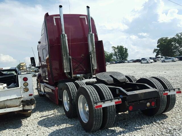 1XP7DB9X55D894221 - 2005 PETERBILT CONVENTION RED photo 3