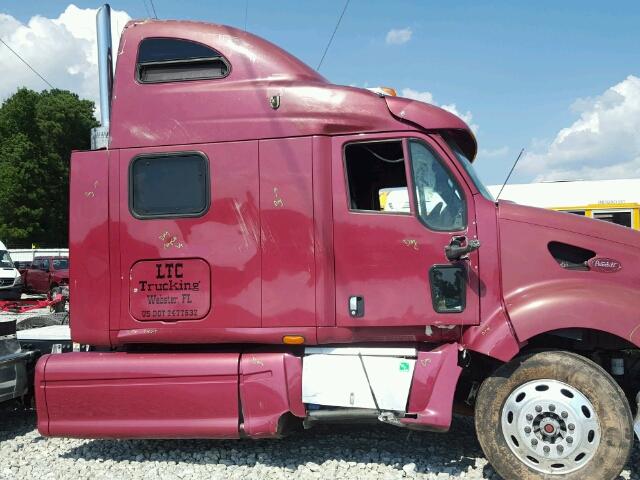 1XP7DB9X55D894221 - 2005 PETERBILT CONVENTION RED photo 9